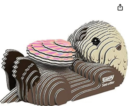 EUGY 3D Sea Otter Model Craft Kit for 6 years +