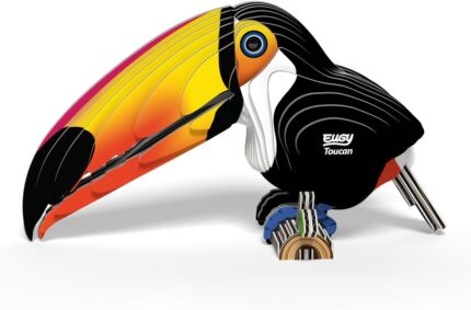 EUGY 650115 Toucan, 3D Animal Puzzle for Children and Adults to Assemble, DIY Animal Figure, Craft Set from 6 Years